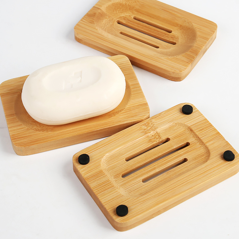 Bamboo Cutlery - 1 szt. Bambusowa Drewniana Mydelniczka, Stojak