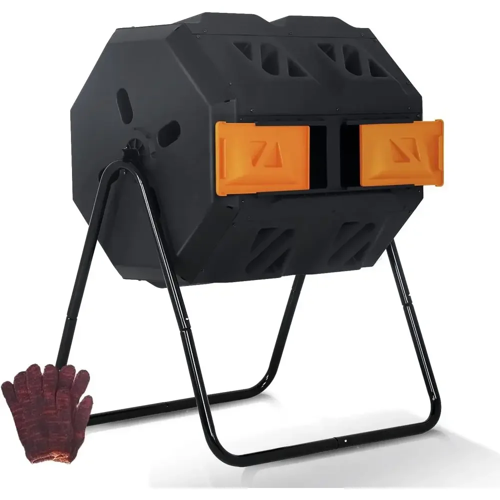 Compost Bin - Podwójny kompostownik z obrotową komorą o