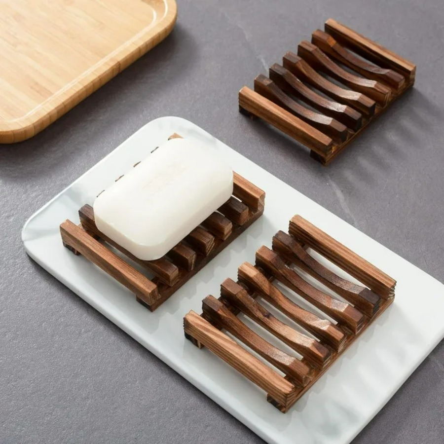 Bamboo Cutlery - Drewniana mydelniczka do łazienki pod prysznic,