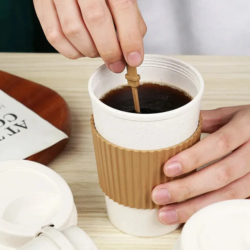 450ML kawy kubki z pokrywkami  – Reusable Straw recenzja i cena
