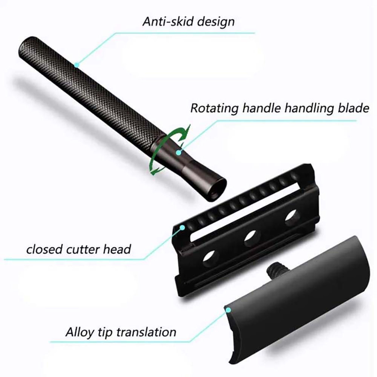 Czarna, obciążona rękojeść, be – Safety Razor Handle recenzja i cena