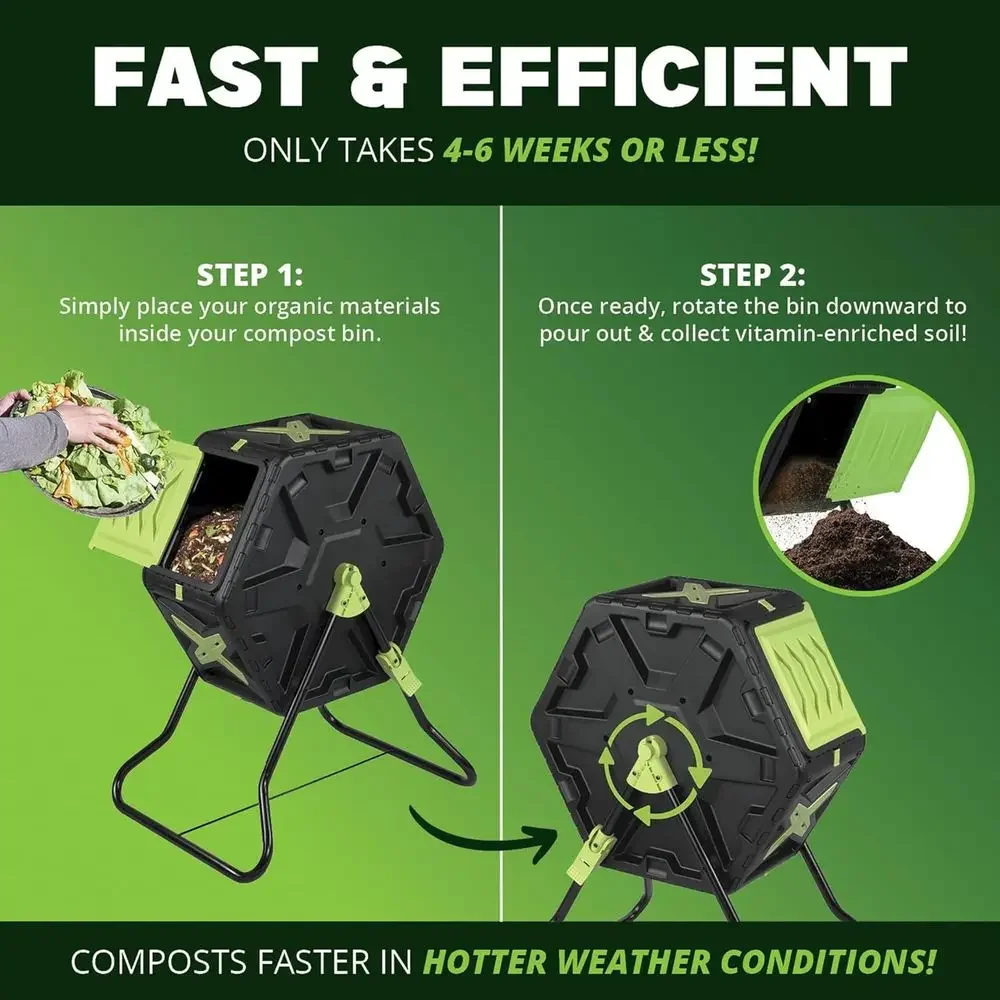 Obrotowy pojemnik na kompost o – Compost Bin recenzja i cena