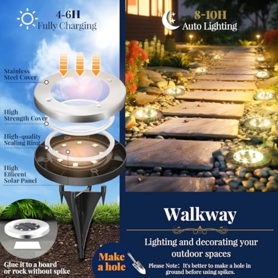 Solarne lampy gruntowe, solarn – Solar Garden Light recenzja i cena