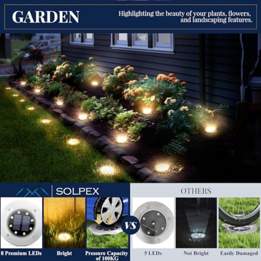Solarne lampy gruntowe, solarn – Solar Garden Light recenzja i cena