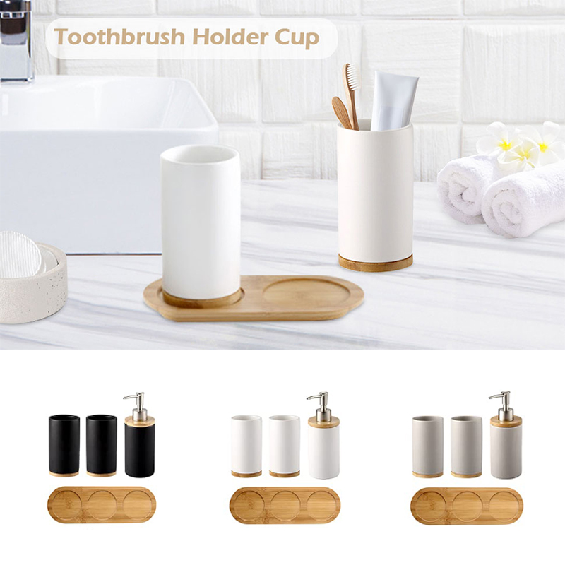 Ceramiczny zestaw łazienkowy F – Bamboo Toothbrush recenzja i cena